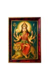 Maa Durga Photo Frame For Wall & Table | 7x9 Inch Golden Cherry Finish | Decorative Maa Durga Photo Frame For Home, Office & Pooja Room (F11728)