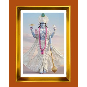 Lord Vishnu Golden Photo Frame - 16x20 Inches | Elegant Wooden Frame For Home, Office & Temple Decoration | Spiritual Wall & Table Decor And Gift Item (F9423) Lord Vishnu Golden Photo Frame - 16x20 Inches | Elegant Wooden Frame For Home, Office & Temple Decoration | Spiritual Wall & Table Decor And Gift Item (F9423)