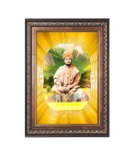 Swami Vivekananda Spiritual Guru Digital Photo In Designer Frame, Size 10x16 Inch | Hindu Religious Picture For Home Temple, Office & Gift | Wall Art & Pooja Decor (F10448)