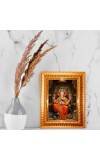 Divine Ganesha Golden Designer Photo Frame | 18x22 Inch Religious Wall Hanging Frame For Home, Office Decoration and Spiritual Gift Item (M6)