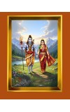 Golden Photo Frame - 10x14 Inches | Elegant Wooden Frame For Home, Office & Temple Decoration | Spiritual Wall & Table Decor and Gift Item
