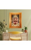 Jay Bajrangbali Golden Designer Photo Frame | 18x22 Inch Religious Wall Hanging Frame For Home & Office Decoration | Hindu Deity Spiritual Gift Item