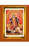Mata Kaali Golden Photo Frame - 18x22 Inches | Elegant Wooden Frame For Home, Office & Temple Decoration | Spiritual Wall & Table Decor And Gift Item (F9526)