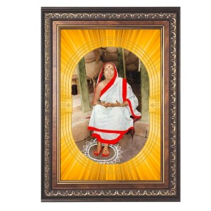 Maa Sarada Spiritual Guru Digital Photo In Designer Frame, Size 16x20 Inch | Hindu Religious Picture For Home Temple, Office & Gift | Wall Art & Pooja Decor (F10479)
