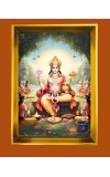 Jai Surya Dev Golden Photo Frame - 12x16 Inches | Elegant Wooden Frame For Home, Office & Temple Decoration | Spiritual Wall & Table Decor And Gift Item (F9716)