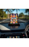 Car Desk/Table Top Ashta Lakshmi Wooden Photo Stand 3x4 Inches, Compact & Stylish Spiritual Display For Car, Home & Office (Pack Of 1) (F14278)