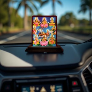 Car Desk/Table Top Ashta Lakshmi Wooden Photo Stand 3x4 Inches, Compact & Stylish Spiritual Display For Car, Home & Office (Pack Of 1) (F14278) Car Desk/Table Top Ashta Lakshmi Wooden Photo Stand 3x4 Inches, Compact & Stylish Spiritual Display For Car, Home & Office (Pack Of 1) (F14278)