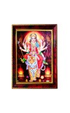 Maa Durga Photo Frame For Wall & Table | 7x9 Inch Golden Cherry Finish | Decorative Maa Durga Photo Frame For Home, Office & Pooja Room (F11841)