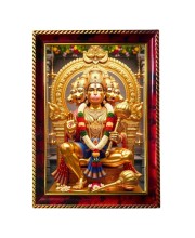 Lord Hanuman Photo Frame For Wall & Table | 7x9 Inch Golden Cherry Finish | Decorative Lord Hanuman Photo Frame For Home, Office & Pooja Room (F11929)
