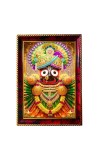 Lord Jagannath Photo Frame For Wall & Table | 7x9 Inch Golden Cherry Finish | Decorative Lord Jagannath Photo Frame For Home, Office & Pooja Room (F11319)