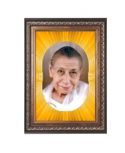 Mirra Alfassa Spiritual Guru Digital Photo In Designer Frame, Size 10x16 Inch | Hindu Religious Picture For Home Temple, Office & Gift | Wall Art & Pooja Decor (F10472)
