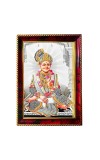 Swaminarayan Photo Frame For Wall & Table | 7x9 Inch Golden Cherry Finish | Decorative Swaminarayan Photo Frame For Home, Office & Pooja Room (F11432)