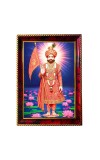 Khatuu Shyam Baba Photo Frame For Wall & Table | 7x9 Inch Golden Cherry Finish | Decorative Khatu Shyam Baba Photo Frame For Home, Office & Pooja Room (F11777)