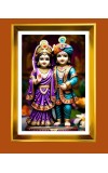 Golden Photo Frame - 10x14 Inches | Elegant Wooden Frame For Home, Office & Temple Decoration | Spiritual Wall & Table Decor and Gift Item