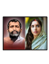 Sri Sri Ramakrishna & Maa Sarada Devi Laminated Photo - 11x13 Inches, Divine Blessings For Home & Office And Temple Decoration (F16318)