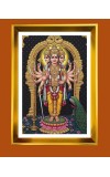 Lord Murugaan Golden Photo Frame - 10x14 Inches | Elegant Wooden Frame For Home, Office & Temple Decoration | Spiritual Wall & Table Decor and Gift Item