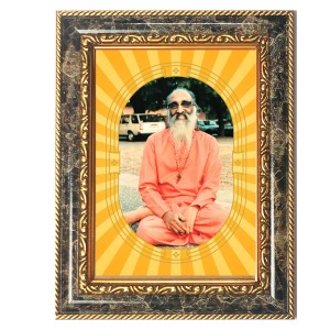 Swami Chinmayananda Spiritual Guru Digital Photo In Designer Frame, Size 8x12 Inch | Hindu Religious Picture For Home Temple, Office & Gift | Wall Art & Pooja Decor (F10432)