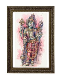 Lord Vishnu Big Photo Frame - 20x28 Inches For Home,Temple & Office Decoration (F10654)