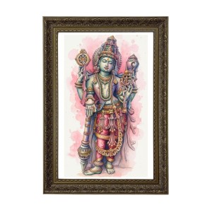 Lord Vishnu Big Photo Frame - 20x28 Inches For Home,Temple & Office Decoration (F10654)