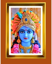 Golden Photo Frame - 10x14 Inches | Elegant Wooden Frame For Home, Office & Temple Decoration | Spiritual Wall & Table Decor and Gift Item