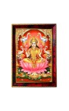 Devi Laxmi Photo Frame For Wall & Table | 7x9 Inch Golden Cherry Finish | Decorative Devi Laxmi Photo Frame For Home, Office & Pooja Room (F11572)