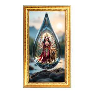Devi Durga Digital Golden Color Photo Frame | Hindu Religious Wall Decor | 10x17 Inches - Inspirational Wall Art For Office, Home Decor - Ideal Spiritual Gift (F10376) Devi Durga Digital Golden Color Photo Frame | Hindu Religious Wall Decor | 10x17 Inches - Inspirational Wall Art For Office, Home Decor - Ideal Spiritual Gift (F10376)