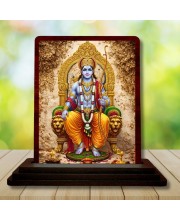 Car Desk/Table Top Lord Ram Wooden Photo Stand 3x4 Inches, Compact & Stylish Spiritual Display For Car, Home & Office (Pack Of 1) (F15178)