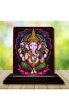 Car Desk/Table Top Lord Ganesha Wooden Photo Stand â€“ 3x4 Inches, Compact & Stylish Spiritual Display For Car, Home & Office (Pack Of 1) (F15073)