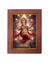 Lord Krishna Photo Frame 21X25 Inch Religious Wall & Table Decor Frame | Lord Krishna Spiritual Photo Frame For Home, Temple & Office | Decorative Hindu God & Goddess Frame (Pack Of 1) (F18054)