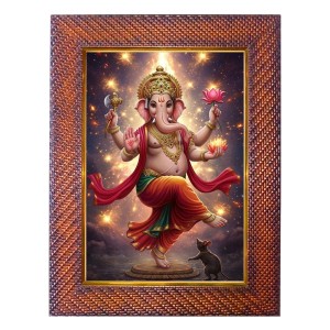 Lord Krishna Photo Frame Religious Wall & Table Decor Frame | Lord Krishna Spiritual Photo Frame For Home, Temple & Office | Decorative Hindu God & Goddess Frame (Pack Of 1) (F18054)