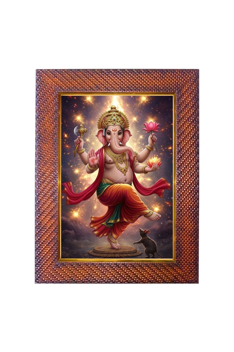 Lord Krishna Photo Frame Religious Wall & Table Decor Frame | Lord Krishna Spiritual Photo Frame For Home, Temple & Office | Decorative Hindu God & Goddess Frame (Pack Of 1) (F18054)