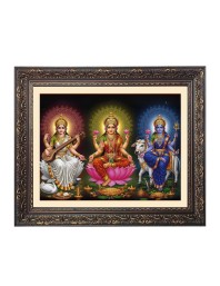 Lakhsmi,sraswati,parvati Big Photo Frame - 24x28 Inches for Home,Temple & Office Decoration