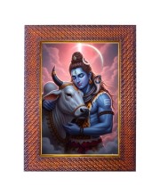 Lord Krishna Photo Frame 21X25 Inch Religious Wall & Table Decor Frame | Lord Krishna Spiritual Photo Frame For Home, Temple & Office | Decorative Hindu God & Goddess Frame (Pack Of 1) (F17973)