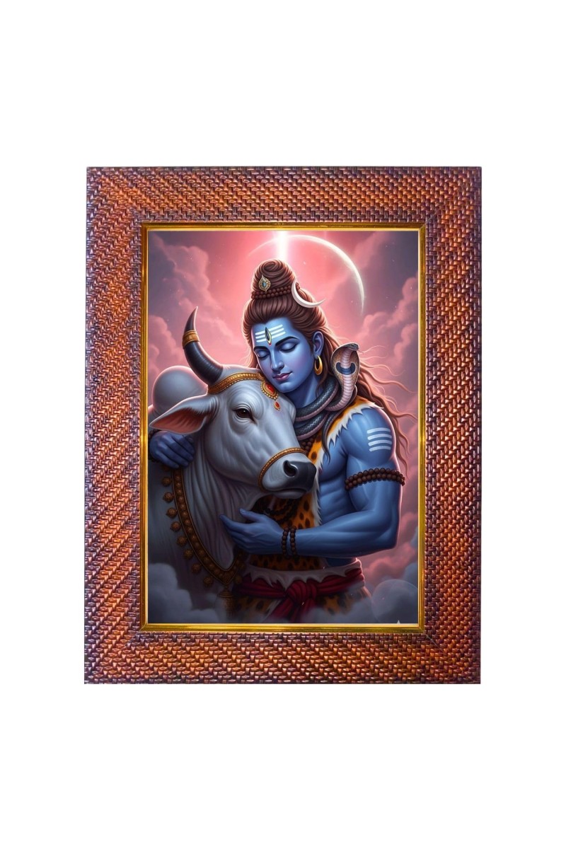 Lord Krishna Photo Frame Religious Wall & Table Decor Frame | Lord Krishna Spiritual Photo Frame For Home, Temple & Office | Decorative Hindu God & Goddess Frame (Pack Of 1) (F17973)