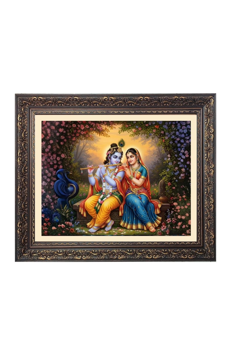 radha and krishna Big Photo Frame - 18x22 Inches for Home,Temple & Office Decoration
