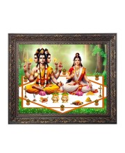 Lord Dattatreya Big Photo Frame - 18x22 Inches for Home,Temple & Office Decoration