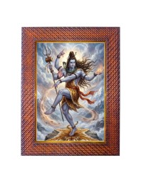 Lord Ganesha Photo Frame 21X25 Inch Religious Wall & Table Decor Frame | Lord Ganesha Spiritual Photo Frame For Home, Temple & Office | Decorative Hindu God & Goddess Frame (Pack Of 1) (F17980)