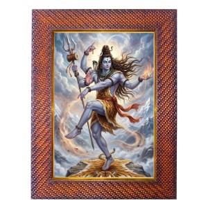 Lord Ganesha Photo Frame 21X25 Inch Religious Wall & Table Decor Frame | Lord Ganesha Spiritual Photo Frame For Home, Temple & Office | Decorative Hindu God & Goddess Frame (Pack Of 1) (F17980)