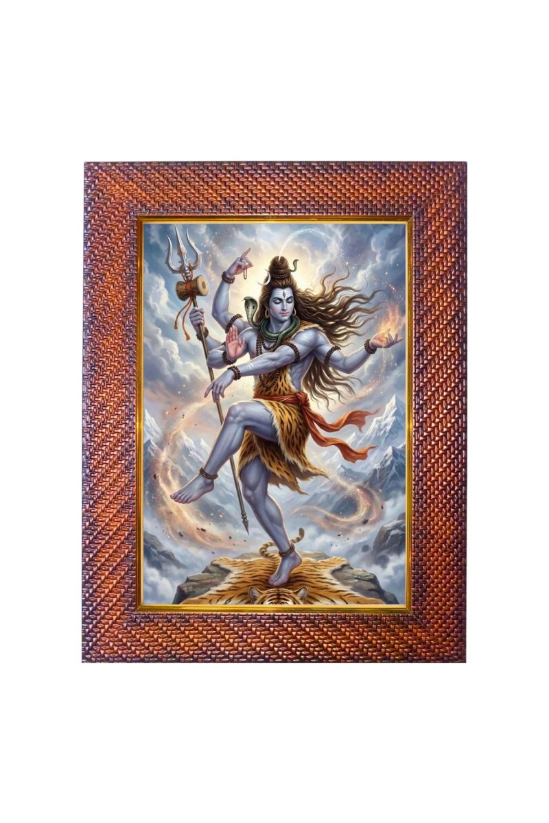 Lord Ganesha Photo Frame 13X17 Inch Religious Wall & Table Decor Frame | Lord Ganesha Spiritual Photo Frame For Home, Temple & Office | Decorative Hindu God & Goddess Frame (Pack Of 1) (F17980)