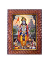 Mata Saraswati Photo Frame 19X23 Inch Religious Wall & Table Decor Frame | Mata Saraswati Spiritual Photo Frame For Home, Temple & Office (F18008X19X23)