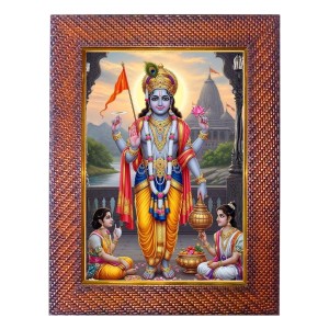 Mata Saraswati Photo Frame 15X19 Inch Religious Wall & Table Decor Frame | Mata Saraswati Spiritual Photo Frame For Home, Temple & Office (F18008X15X19)