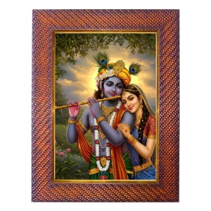 Lord Ganesha Photo Frame 17X21 Inch Religious Wall & Table Decor Frame | Lord Ganesha Spiritual Photo Frame For Home, Temple & Office | Decorative Hindu God & Goddess Frame (Pack Of 1) (F18058)