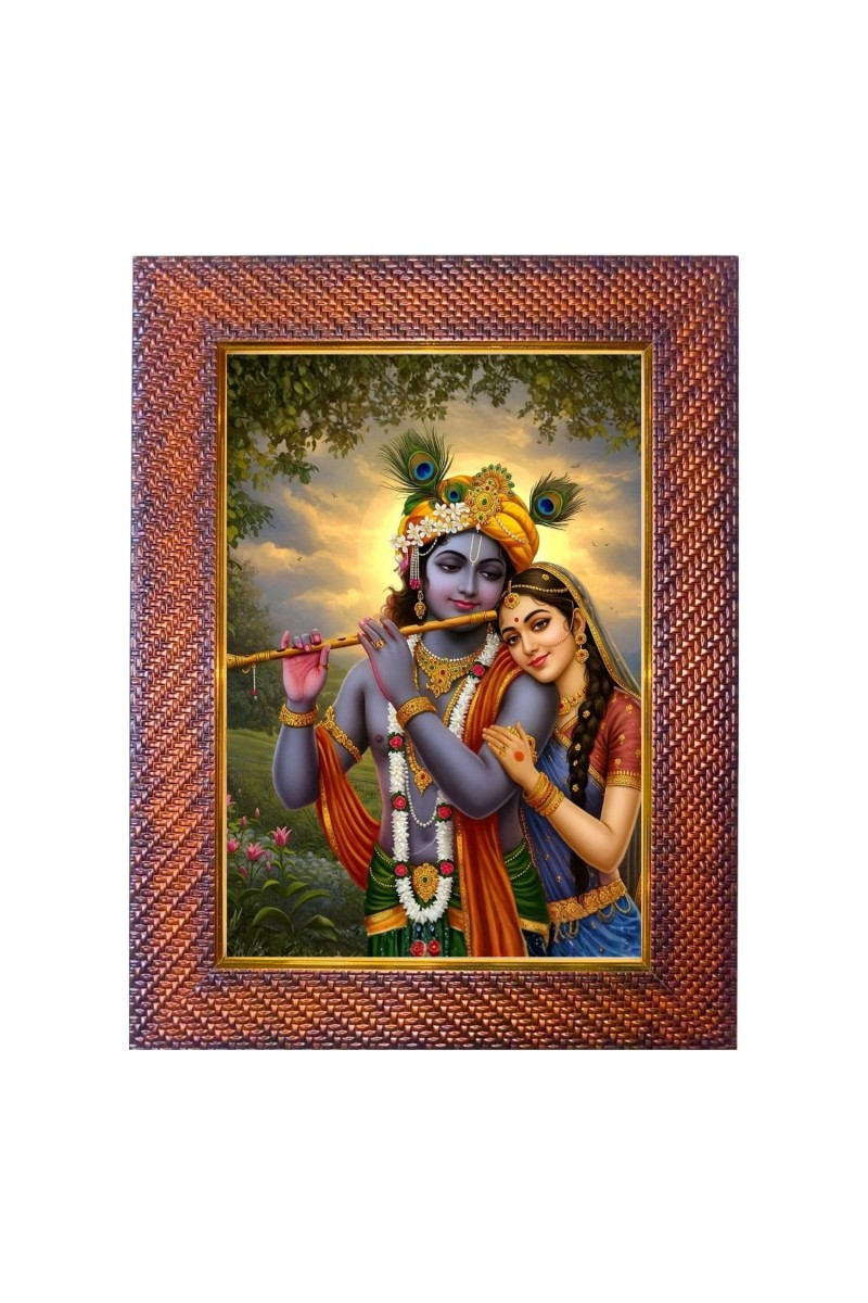 Lord Ganesha Photo Frame 17X21 Inch Religious Wall & Table Decor Frame | Lord Ganesha Spiritual Photo Frame For Home, Temple & Office | Decorative Hindu God & Goddess Frame (Pack Of 1) (F18058)