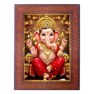 Lord Krishna Photo Frame 21X25 Inch Religious Wall & Table Decor Frame | Lord Krishna Spiritual Photo Frame For Home, Temple & Office | Decorative Hindu God & Goddess Frame (Pack Of 1) (F18010)