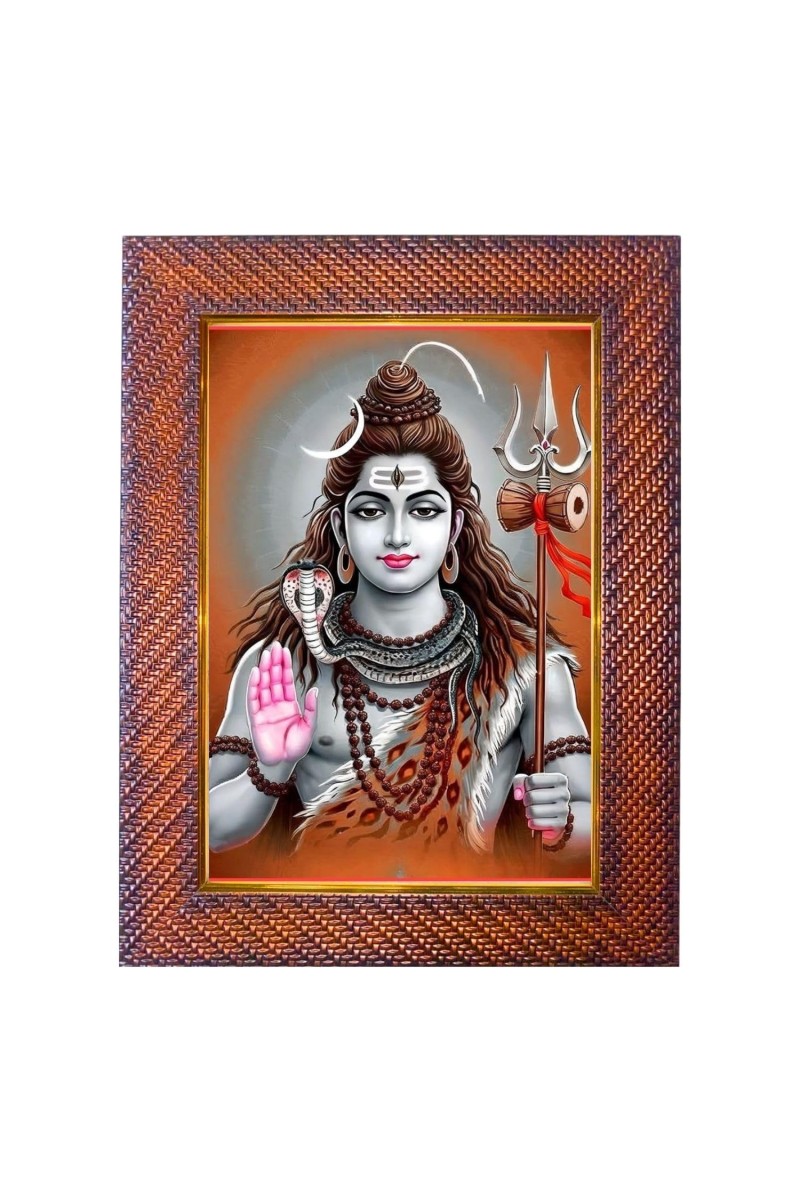 Lord Vishnu Photo Frame 19X23 Inch Religious Wall & Table Decor Frame | Lord Vishnu Spiritual Photo Frame For Home, Temple & Office | Decorative Hindu God & Goddess Frame (Pack Of 1) (F18026)