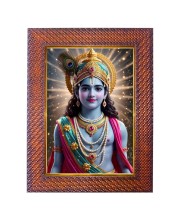 Lord Vishnu Photo Frame 21X25 Inch Religious Wall & Table Decor Frame | Lord Vishnu Spiritual Photo Frame For Home, Temple & Office | Decorative Hindu God & Goddess Frame (Pack Of 1) (F18016)