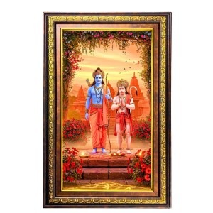 Lord Rama And Hanuman Digital Golden Balck Color Photo Frame | Hindu Religious Wall Decor | 10x16 Inches - Inspirational Wall Art For Office, Home Decor - Ideal Spiritual Gift (F16551) Lord Rama And Hanuman Digital Golden Balck Color Photo Frame | Hindu Religious Wall Decor | 10x16 Inches - Inspirational Wall Art For Office, Home Decor - Ideal Spiritual Gift (F16551)