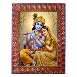 Lord Ganesha Photo Frame 17X21 Inch Religious Wall & Table Decor Frame | Lord Ganesha Spiritual Photo Frame For Home, Temple & Office | Decorative Hindu God & Goddess Frame (Pack Of 1) (F18031)