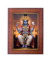 Lord Vishnu Photo Frame 21X25 Inch Religious Wall & Table Decor Frame | Lord Vishnu Spiritual Photo Frame For Home, Temple & Office | Decorative Hindu God & Goddess Frame (Pack Of 1) (F17996)