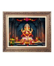 Ganesha Big Photo Frame - 18x22 Inches for Home,Temple & Office Decoration